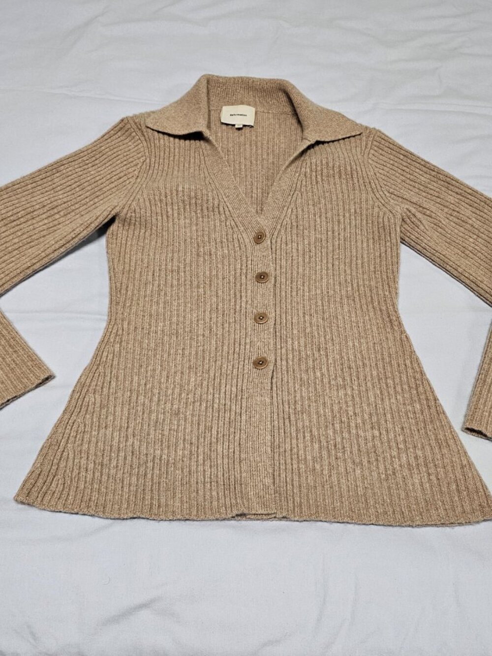 Reformation Shea Cashmere Collared Cardigan Sweater Women Size XS - Picture 10 of 15